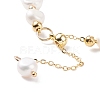 Natural Amethyst & Pearl Beaded Bracelet with Cubic Zirconia Heart Charm BJEW-JB08167-01-6