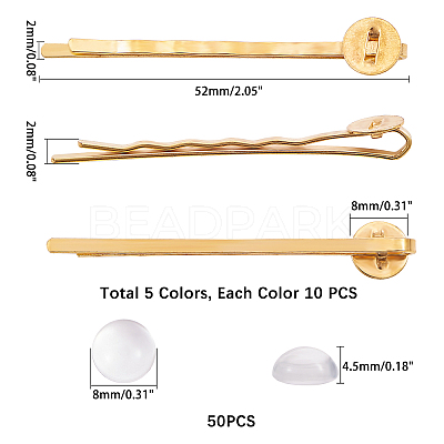 Iron Hair Bobby Pin Findings Sets PHAR-PH0001-07-WH-1