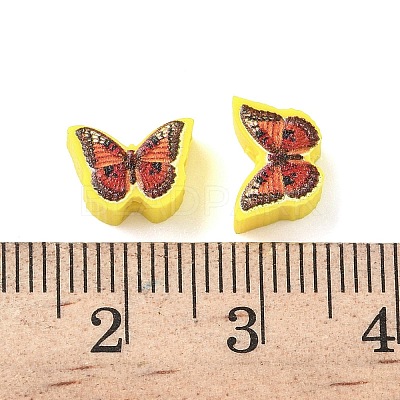 Printed Handmade Polymer Clay Beads CLAY-I016-03-1