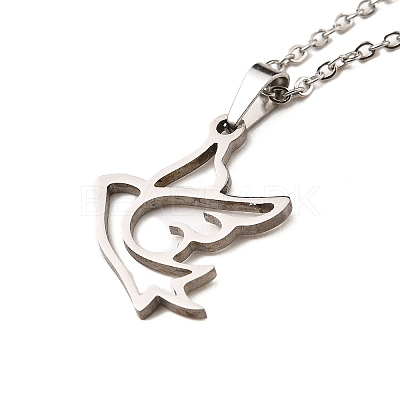 Non-Tarnish Stainless Steel Pendants Necklaces NJEW-K267-01C-P-1