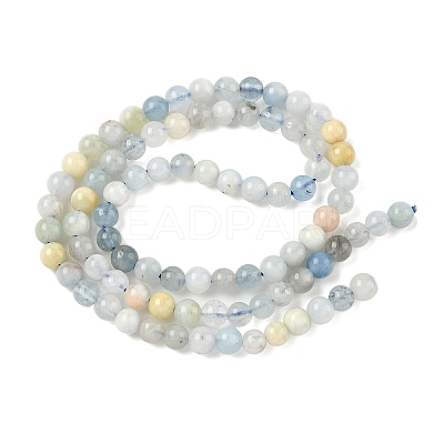 Natural Aquamarine Beads Strands G-D327-A01-5mm-1