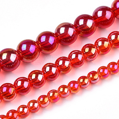 Electroplate Transparent Glass Beads Strands LS-GLAA-T032-T4mm-AB09-1
