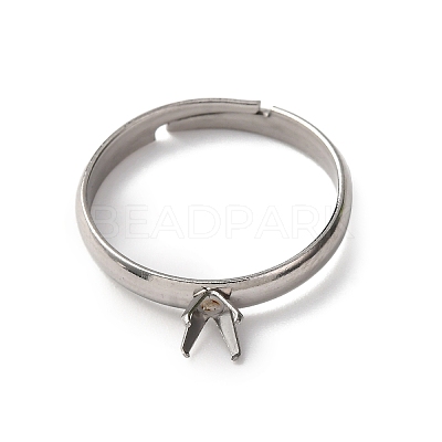 304 Stainless Steel Cuff Ring Components STAS-D372-01P-03-1