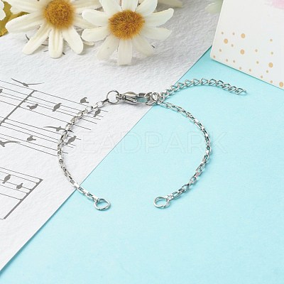 Tarnish Resistant 304 Stainless Steel Box Chain and Bracelet Making AJEW-JB01063-1