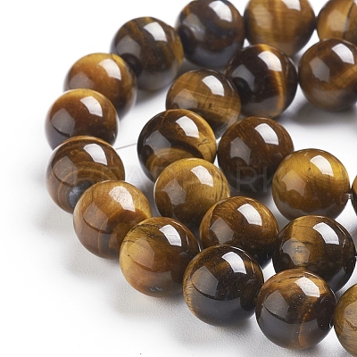 Round Tiger Eye Beads Strands X-Z0RQT013-1