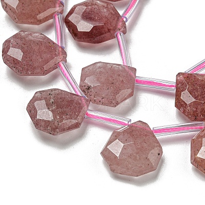 Natural Strawberry Quartz Beads Strands G-P544-C08-01-1