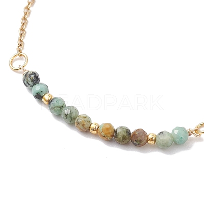 Faceted Round Natural Mixed Stone Slider Bracelets BJEW-JB10233-1