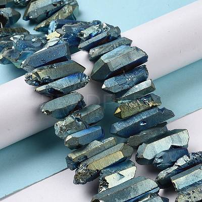 Natural Quartz Crystal Points Beads Strands G-K181-B16-1