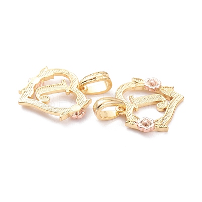 Real 18K Gold Plated Brass  Pendants KK-J042-43G-J-1