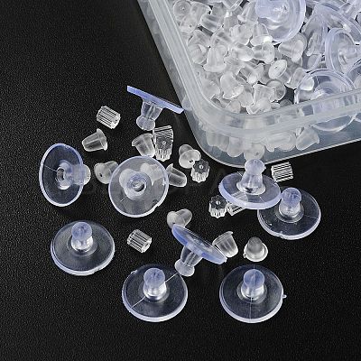 300Pcs 3 Style Plastic Ear Nuts KY-YW0001-32-1