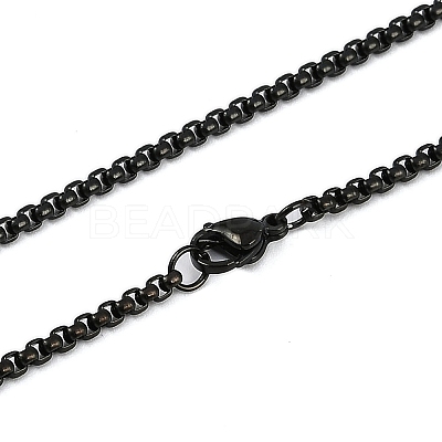 201 Stainless Steel Hollow Moon Cat Shaped Pendant Box Chain Necklaces LS-NJEW-M010-06-1