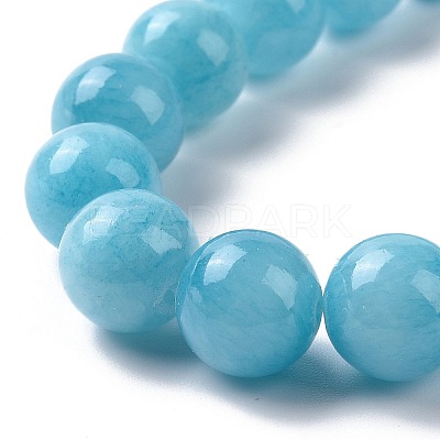 Natural Mashan Jade Round Beads Strands G-D263-12mm-XS20-1