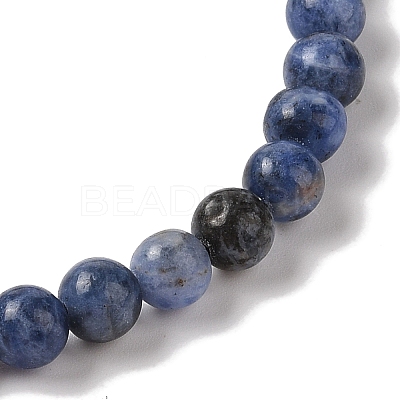 6mm Round Natural Sodalite Braided Bead Bracelets LS-BJEW-C067-01A-03-1