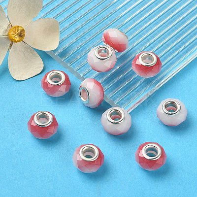 Glass European Beads GPDL-YW0001-02E-1