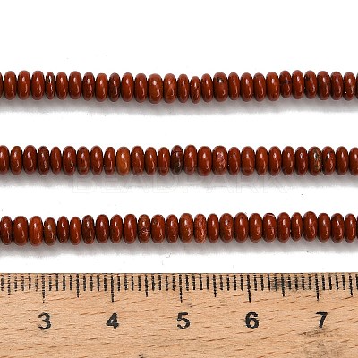Natural Red Jasper Beads Strands G-L635-A39-4x2mm-1