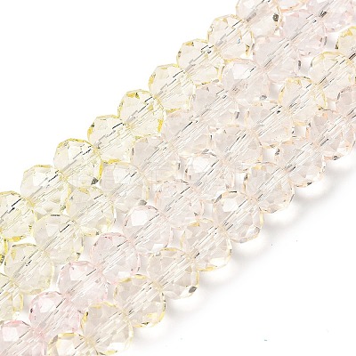 Transparent Painted Glass Beads Strands X1-DGLA-A034-T6mm-A25-1