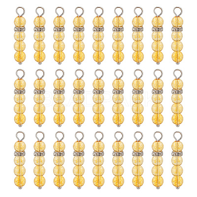 40Pcs Natural Citrine Pendants G-FG0001-09-1