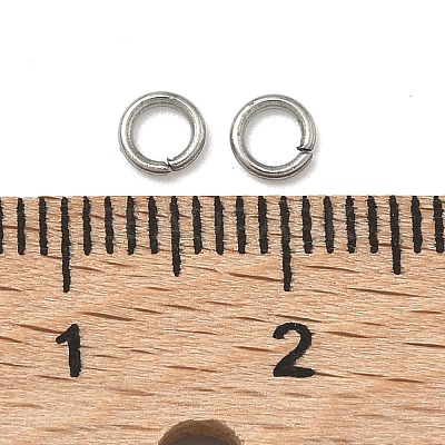 Tarnish Resistant 304 Stainless Steel Open Jump Rings STAS-Q186-02-4x0.7mm-1