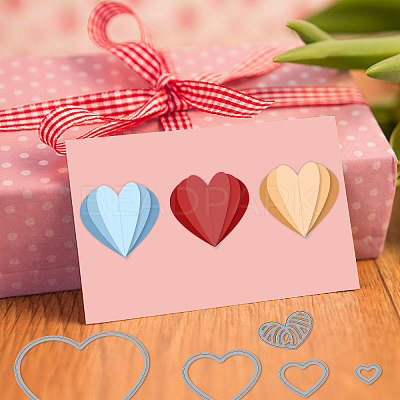 GLOBELAND 2Pcs 2 Styles Valentine's Day Carbon Steel Cutting Dies Stencils DIY-DM0004-08-1