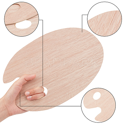 Wooden Painting Palette DIY-PH0026-80-1