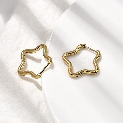 201 Stainless Steel Hoop Earrings EJEW-Z137-02G-05-1