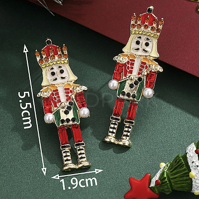 Alloy Enamel Dangle Stud Earrings FS-WG7AF48-16-1