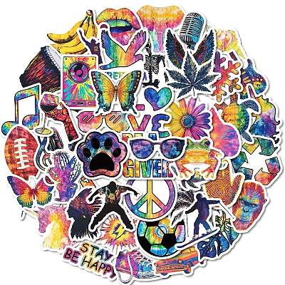 50Pcs Trendy and Cool Themes Paper Stickers STIC-C012-16-1