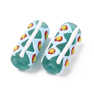 Handmade Lampwork Enamel Beads LAMP-B051-01B-1