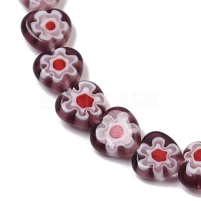 Handmade Millefiori Lampwork Beads Strands LAMP-G166-15F-1