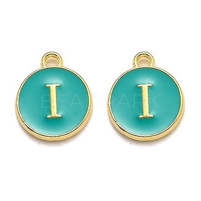 Golden Plated Alloy Enamel Charms X-ENAM-Q437-15I-1