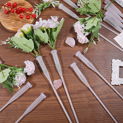 50Pcs PP Plastic Flower Water Tubes AJEW-GL0002-97A-1