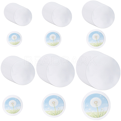 240Pcs 6 Styles Transparent Plastic Film for Badge DIY-CP0013-94-1