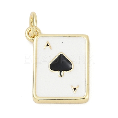 Brass Enamel Charms KK-G522-44G-03-1
