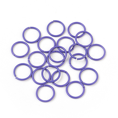 Spray Painted Iron Open Jump Rings IFIN-F149-B01-1