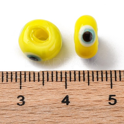 Handmade Evil Eye Lampwork Beads LAMP-F021-01-06-1