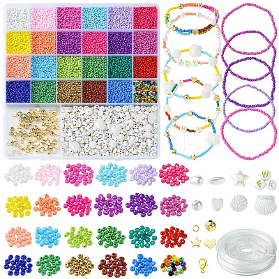 DIY Glass Beads Bracelets Mking Kits DIY-FS0006-54B-1