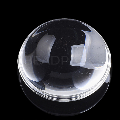 Transparent Glass Cabochons GGLA-R026-18mm-B-1