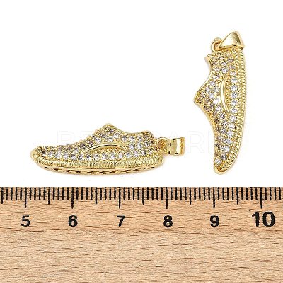 Brass Micro Pave Cubic Zirconia Pendants KK-S526-10G-D-1