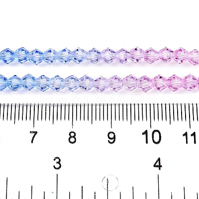 Gradient Color Baking Paint Glass Bead Strands X1-DGLA-A039-T4mm-A019-1