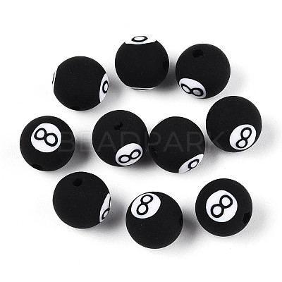Handmade 8 Ball Polymer Clay Beads CLAY-N014-02A-05-1