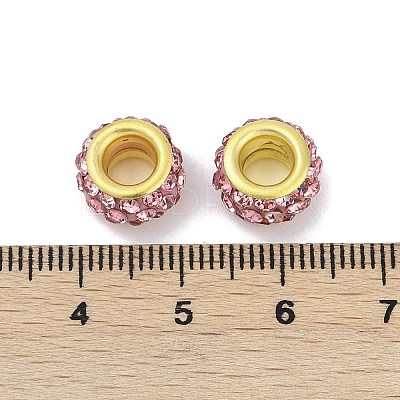 Alloy Rhinestone Clay Pave Beads ALRI-D300-04G-03-1