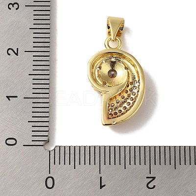 Rack Plating Brass Micro Pave Cubic Zirconia Pendants KK-U027-09-02G-1