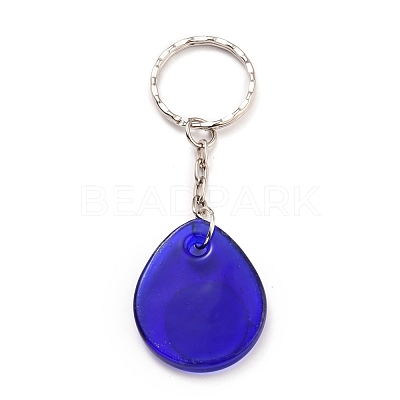 Teardrop Evil Eye Lampwork Keychain KEYC-JKC00228-02-1