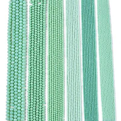 Opaque Solid Color Imitation Jade Glass Beads Strands EGLA-A044-P1mm-D14-1