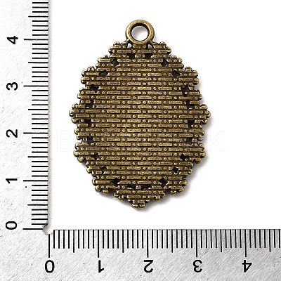 Vintage Tibetan Style Alloy Flower Pendant Cabochon Bezel Settings LS-TIBEP-M018-42AB-NF-1