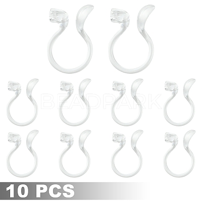10Pcs Resin Clip-on Earring Findings FIND-YW0007-01-1