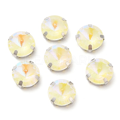 Mocha Fluorescent(MI) Flat Round Sew on Rhinestone GGLA-M006-02A-P04-1