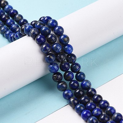 Natural Lapis Lazuli Bead Strands G-G953-03-6mm-1