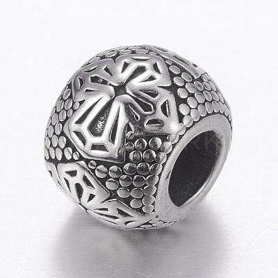304 Stainless Steel European Beads STAS-P173-083AS-1