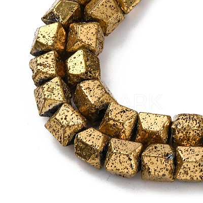 Electroplated Natural Lava Rock Beads Strands G-A256-D01-01G-1